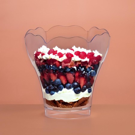 The form of plastic disposable for the buffet "forget -me -not", 100 ml, transparent, 25 pcs/unns.-1