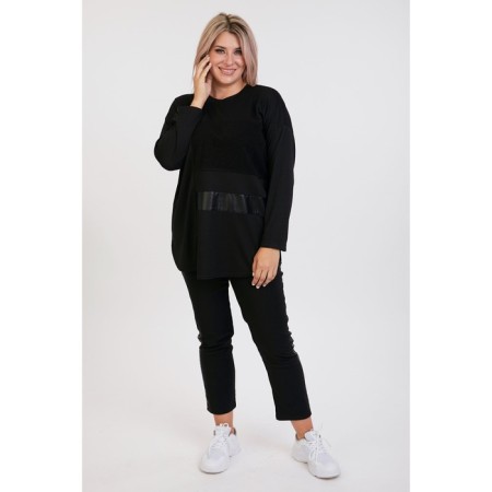 Women's tunic, size 56, black color-2