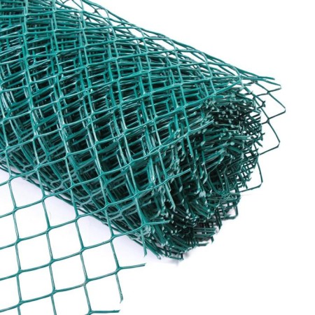 Garden grid, 1.5 × 20 m, rhombus cell 40 × 40 mm, plastic, green, Greengo-5