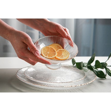 Layer plate "Fayverk", d = 31.5 cm, the color is transparent-4