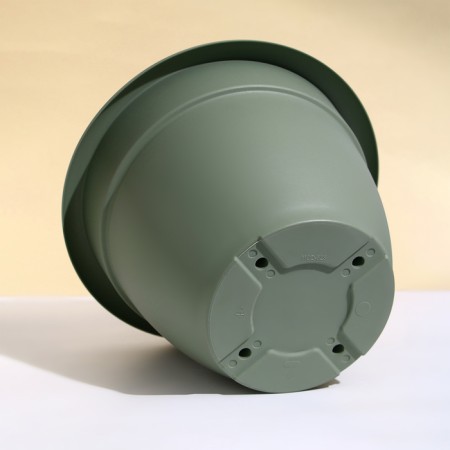 Flower pot, d = 35 cm, 12 l, plastic, green sage-1