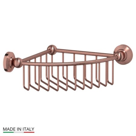 Corner shelf-red, width 23 cm, antique copper color