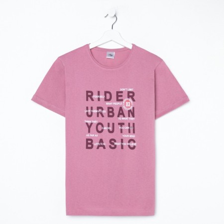 T -shirt male, pink color, size 50-4