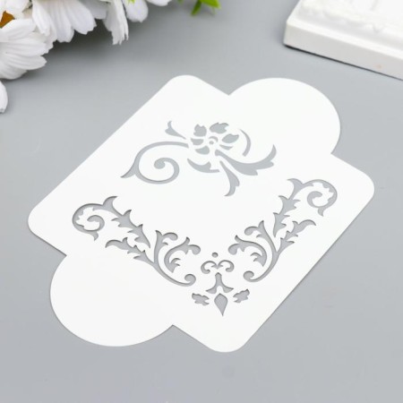 Plastic stencil "Pattern" 10x10 cm-1