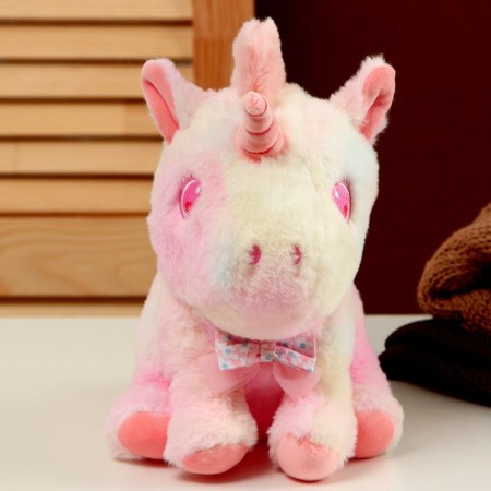 Soft toy "Unicorn" 23 cm, pink color-1