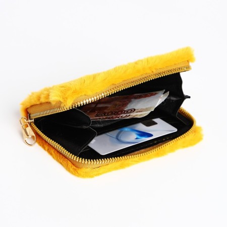 Children's wallet with lightning, yellow color-3