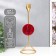 Summary Metal for 1 candle "Marble circle. Pink sunset" Gold 29x9.5x9.5 cm