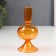 Glass of Glass for 1 candle "Somma" transparent orange 14x7x7 cm