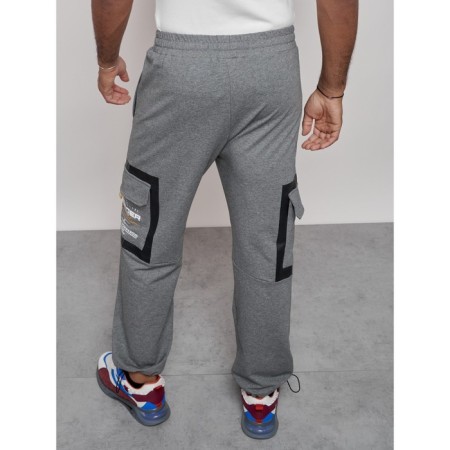 Sports male trousers, size 50, gray color-21