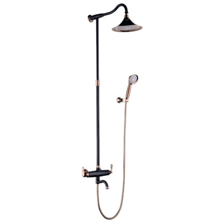 Lemark Prime LM6162BRG shower system, tropical shower, shower, gold/black