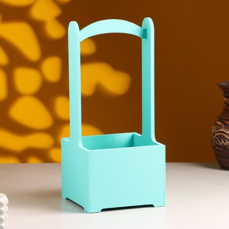 Kashpo - wooden box 13.5x13.5x30 cm tiffany