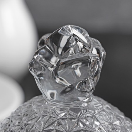 Glass sugar "Venice. Ripples ", 250 ml, 9 × 14.5 cm, with a lid-1