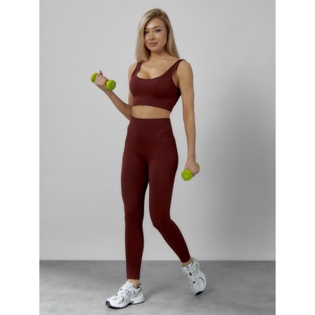 Sports suit female, size 44, burgundy color-12