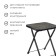 Folding tourist stool, black ash