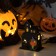 LED suspension "House with a black cat" 9 × 12 × 6 cm, plastic, batteries LR1130X3, glow warm white