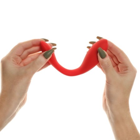 Vibrator for steam oats, flexible, silicone, remote control, burgundy-9