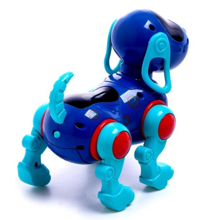 IQ DOG robot pillbox, sings, works, works from batteries, blue color-2