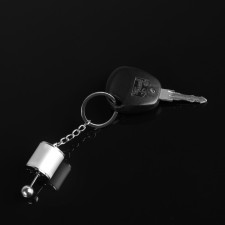 Cartage keychain, gearbox lever, metal, chrome