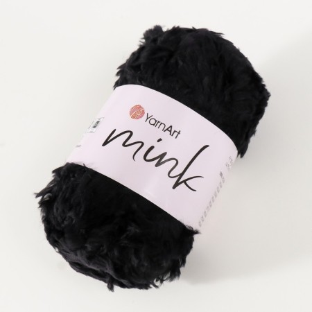 Yarn "mink" 100% polyamide 75m/50g (346 black)-1