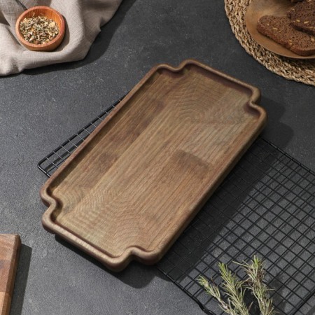 ADELICA tray, 35 × 20 × 1.8 cm, secret handles, soaked in oil, array of birch-3
