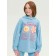 Sweep for girls, height 128 cm, blue color