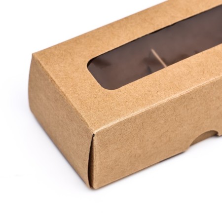 Folding box for 2 sweets, craft, 5 x 10.5 x 3.5 cm-2