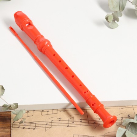 Music Life Blockflate, 8 holes, German system, soprano, red