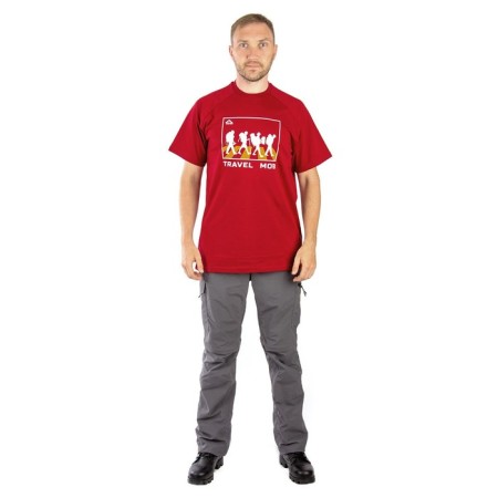 T-shirt Payer Travel Mob, Cotton, Bordeaux, XL-2