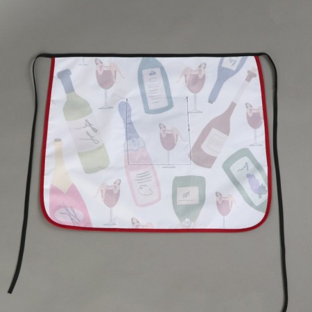 Apron kitchen "wine", with a pocket-6