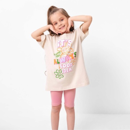Children's T -shirt KAFTAN "Good IDEA", p. 38 (146-152 cm), beige-5