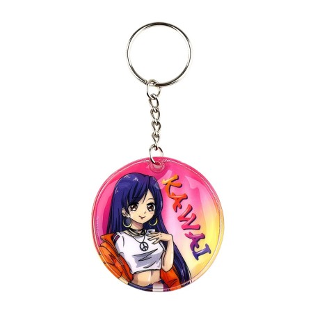 Keychain for keys with a flashlight "Kawaii", 5 × 5 cm-1