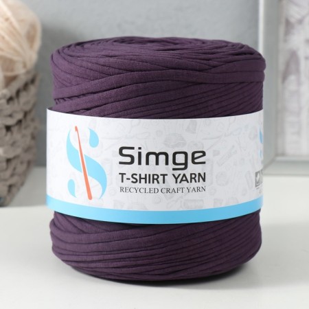 Knitted yarn secondary 90% cotton, 10% p/e, 100m/450 ± 50 g (lilac) mix-1