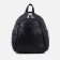 Women's backpack made of artificial leather with lightning, 3 pockets, black color