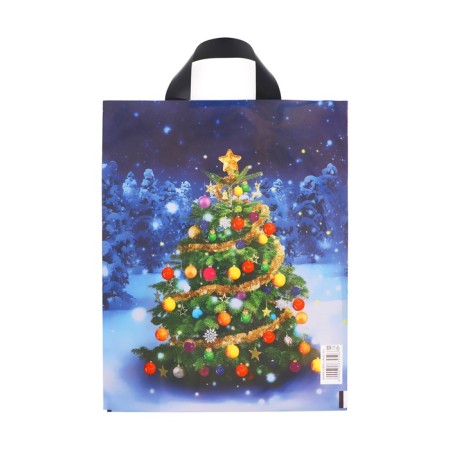 Package "Christmas tree with gifts", polyethylene with a loop pen 28 x 35, 50 μm-1