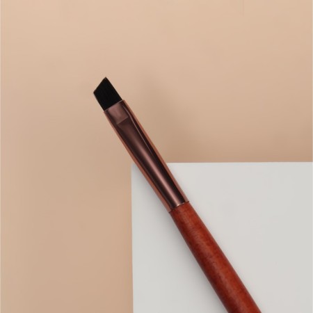 Brush Wood makeup, hard, beveled, 17 (+/- 1) cm, brown color/golden color-2