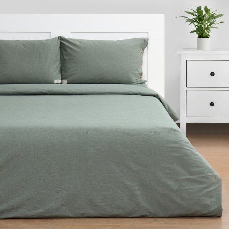 Denim 1.5 SP, 155x210cm bedding, 160x240cm, 50x70-2pcs, olive color, greedy cotton, 140g/-1