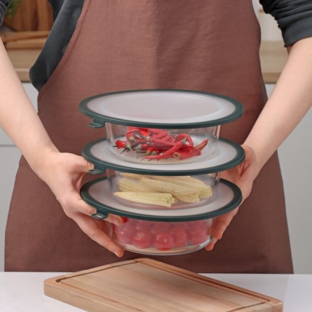 Vacuum lid for utensils, d = 22.5 cm, green color-6