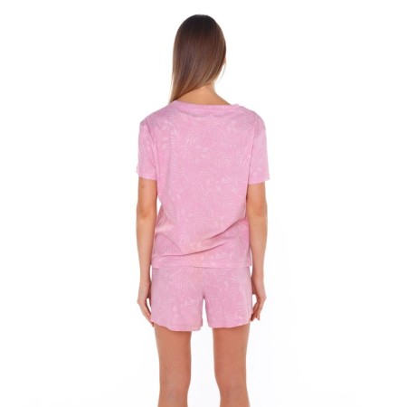 Female set (T-shirt/shorts), powder pink color, size 42-4