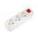 Smartbuy block, 3 sockets, 16 a, 3500 watts, with salary, with a switch, white