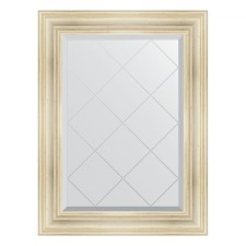 Mirror with engraving in a baguette frame, poisoned by silver 99 mm, 69x91 cm