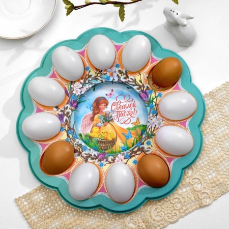 Easter stand "Angel with chickens", for 12 eggs and cake-3