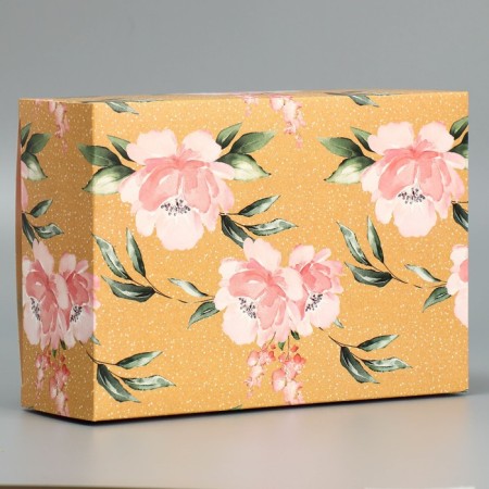 Gift folding box, packaging, "flowers", 16 x 23 x 7.5 cm-4