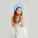Carnival kokoshnik "Winter Queen" from felt, with application