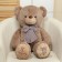 Soft toy "Bear", with a bow in polka dots, 80 cm