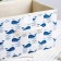 Stellyer box for storage with a lid "Whales", 25 × 20 × 17 cm, white color