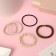 Hair elastic band "Jeanette" (set of 5 pcs) large weaving, 5 cm, mix