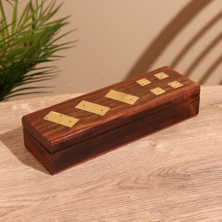 Board game 2V1 (domino + cubes) 25x7.5x5 cm, wooden wood-1