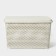 Storage box with a rattan lid, 23 l, 45 × 30 × 26.5 cm, white color