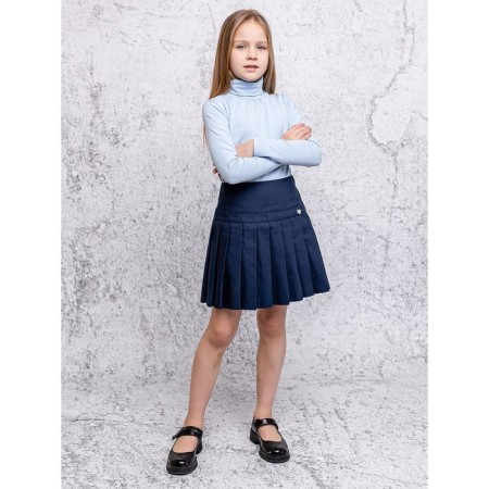 Turtleneck for girls, height 116 cm, blue color-4