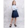 Turtleneck for girls, height 116 cm, blue color